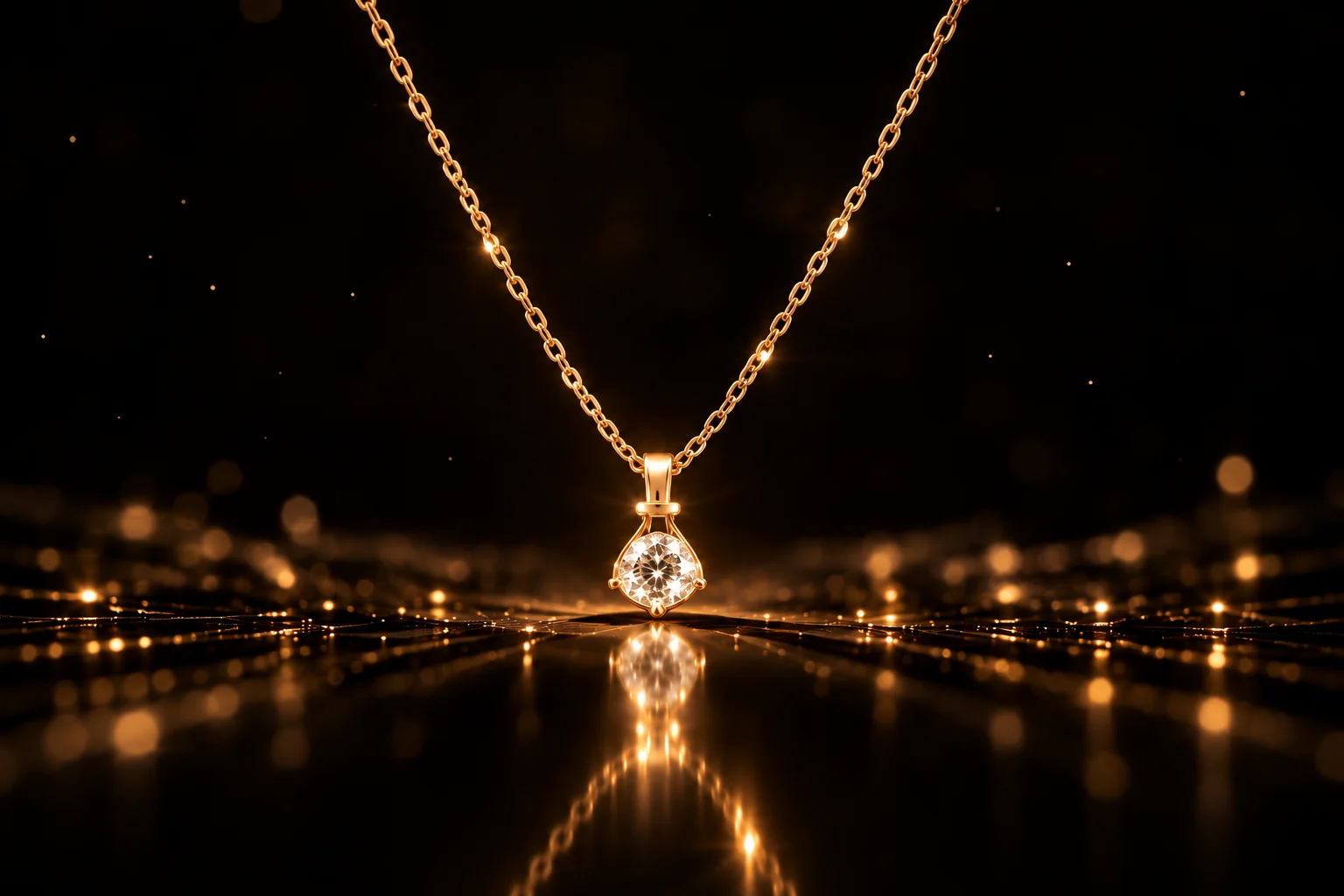 The Necklace, gold and laboratory-grown diamond